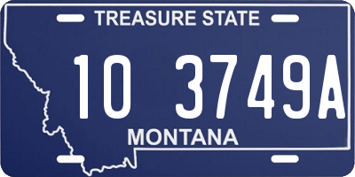 MT license plate 103749A