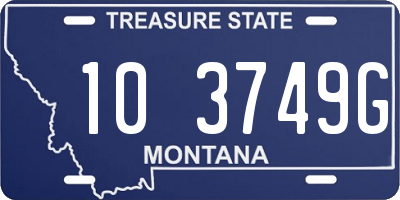 MT license plate 103749G