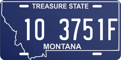 MT license plate 103751F