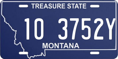 MT license plate 103752Y