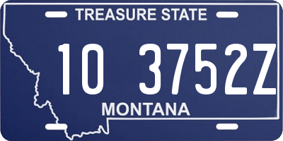 MT license plate 103752Z