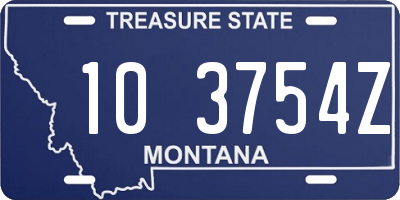 MT license plate 103754Z