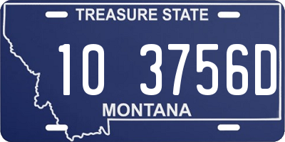 MT license plate 103756D