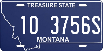 MT license plate 103756S