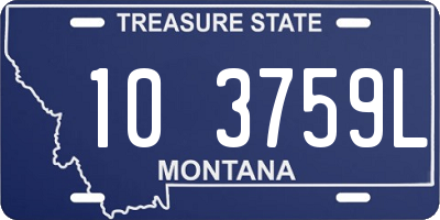 MT license plate 103759L