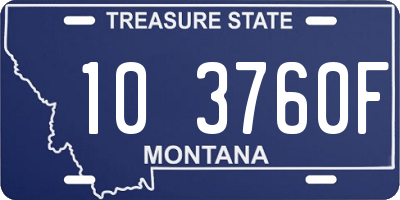 MT license plate 103760F