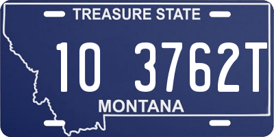 MT license plate 103762T