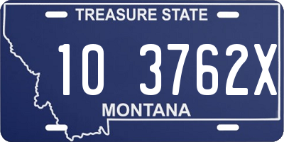 MT license plate 103762X