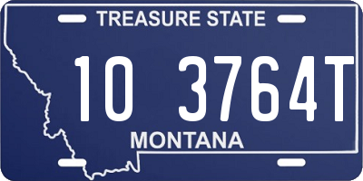 MT license plate 103764T