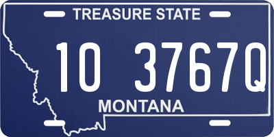 MT license plate 103767Q