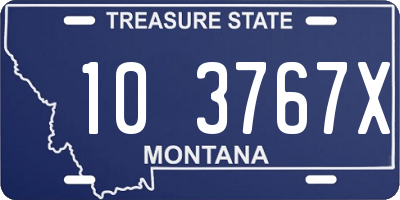 MT license plate 103767X