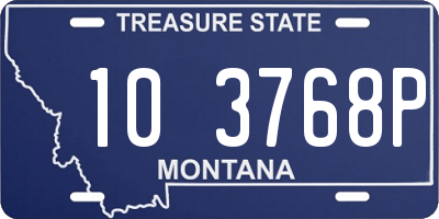 MT license plate 103768P