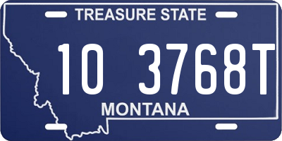 MT license plate 103768T