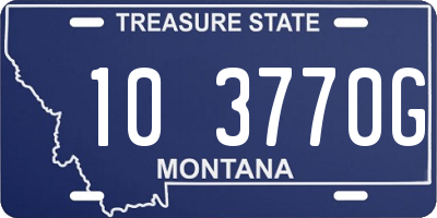 MT license plate 103770G