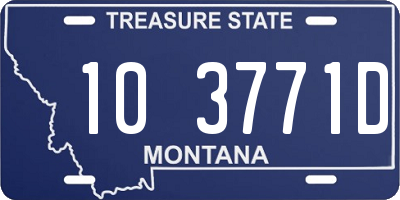 MT license plate 103771D