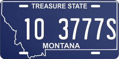 MT license plate 103777S