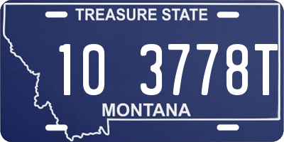 MT license plate 103778T