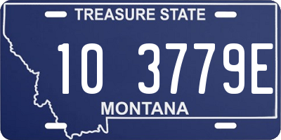 MT license plate 103779E