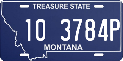 MT license plate 103784P