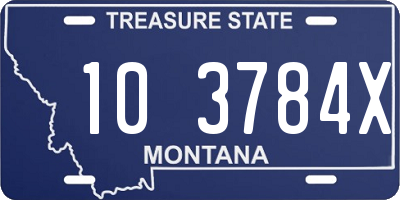 MT license plate 103784X