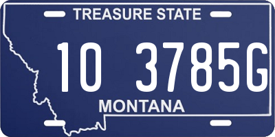 MT license plate 103785G