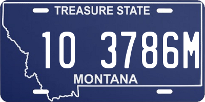 MT license plate 103786M