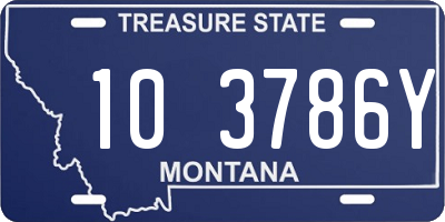 MT license plate 103786Y