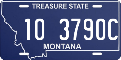 MT license plate 103790C