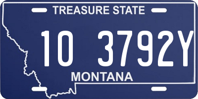 MT license plate 103792Y