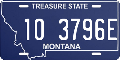 MT license plate 103796E