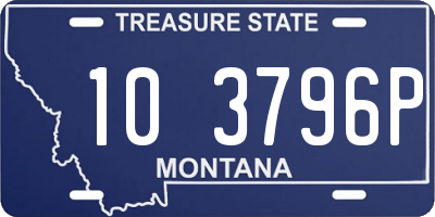 MT license plate 103796P