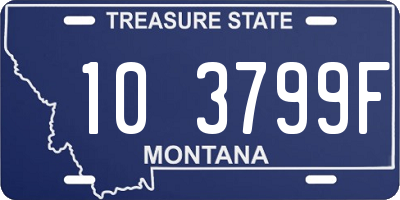 MT license plate 103799F