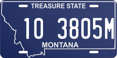 MT license plate 103805M