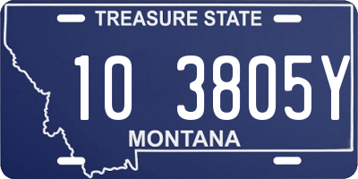 MT license plate 103805Y