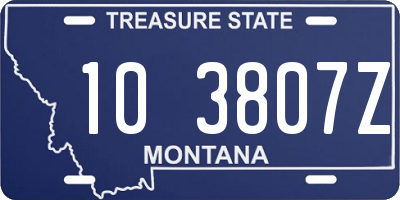 MT license plate 103807Z