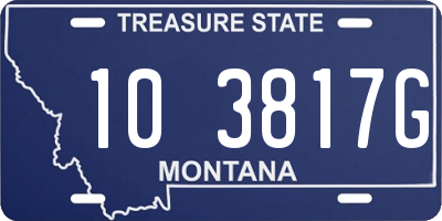 MT license plate 103817G