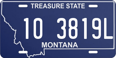 MT license plate 103819L