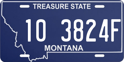 MT license plate 103824F