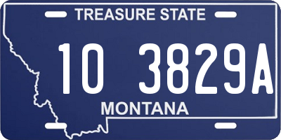 MT license plate 103829A