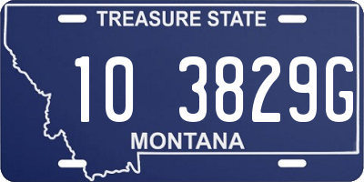 MT license plate 103829G