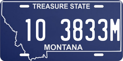MT license plate 103833M