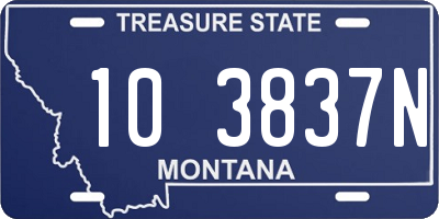 MT license plate 103837N