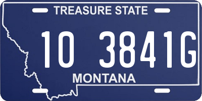 MT license plate 103841G