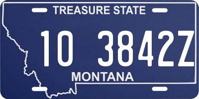 MT license plate 103842Z