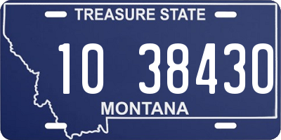 MT license plate 103843O