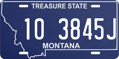 MT license plate 103845J