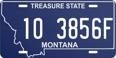 MT license plate 103856F