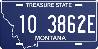 MT license plate 103862E