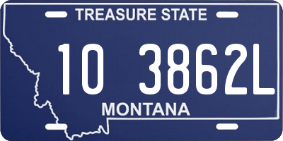 MT license plate 103862L