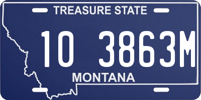 MT license plate 103863M